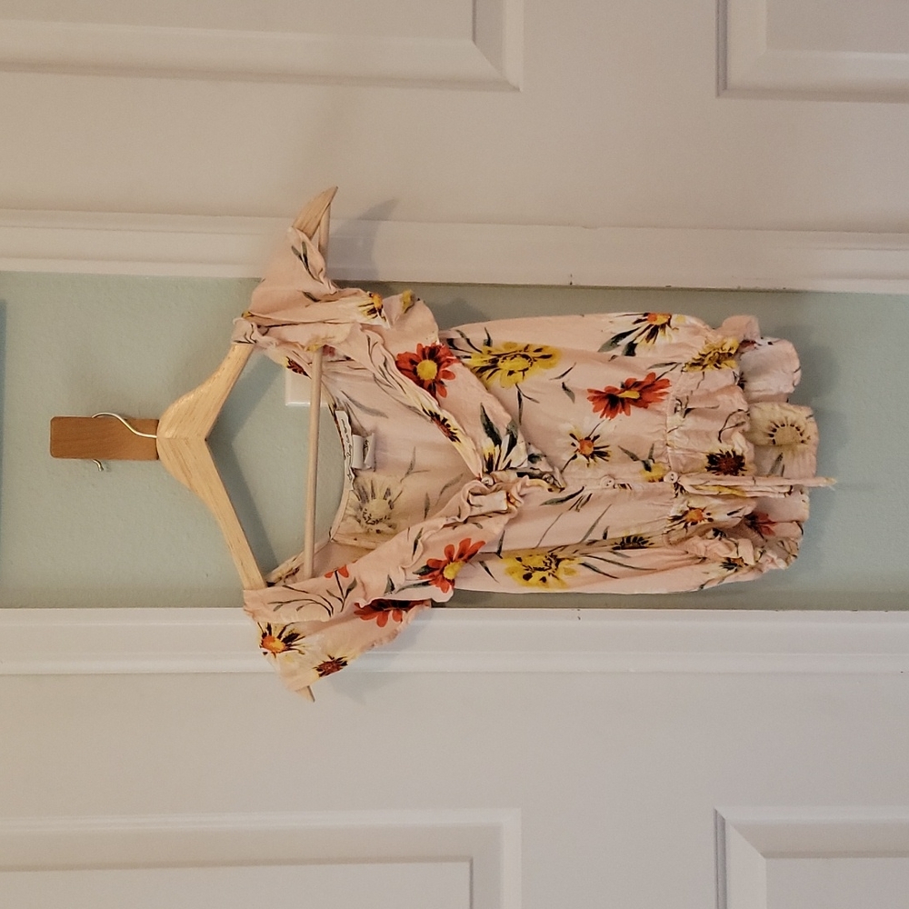 American rag PINK floral crop top